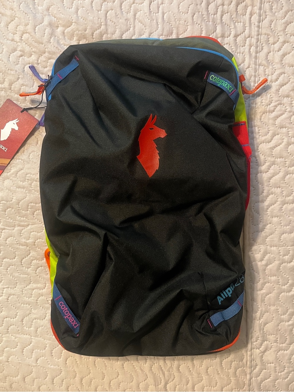 Cotopaxi Allpa 28L Black Multi Color Travel Pack Del Dia Backpack NWT In Box